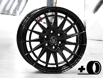 Wolfrace Aero Super-T 18" Gloss Black 6x120 Wheels & Tyres