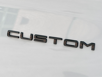 Custom Rear Door Badge - Gloss Black - Transit Custom 2012-