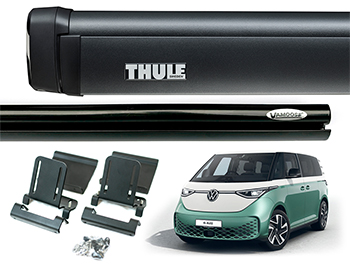 Vamoose Rail and Thule 4200 Awning - Black - VW ID Buzz 2022>