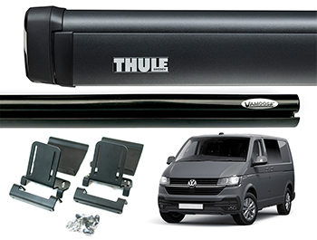 Vamoose Rail and Thule 4200 Awning - Black - Transporter T5/T6