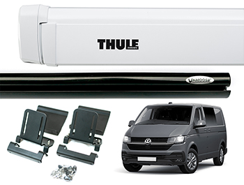 Vamoose Rail and Thule 4200 Awning - White - Transporter T5/T6