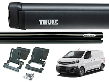 Vamoose Rail and Thule 4200 Awning - Black - Vivaro 2019>2023