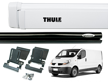 Vamoose Rail and Thule 4200 Awning White - Vivaro Trafic 02-14