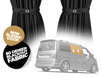 Tailored Blackout Curtain - Black - Cab Divider - VW T5 T6 03