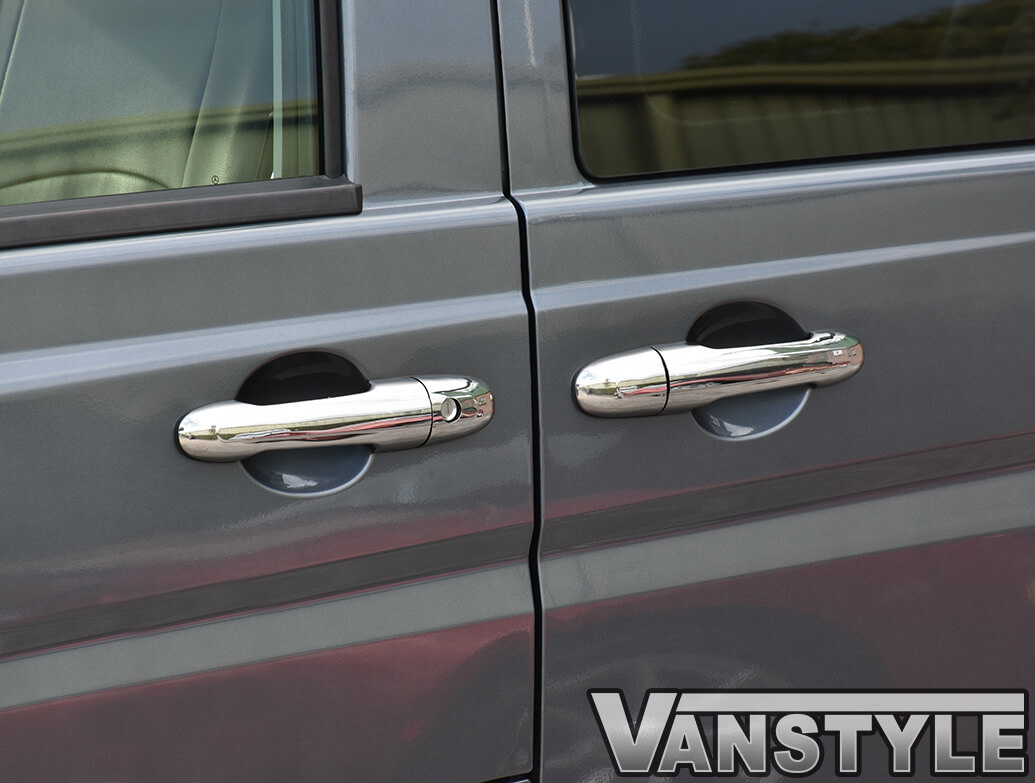 Stainless Steel Mirror Covers Mercedes Vito 03-10 - Vanstyle