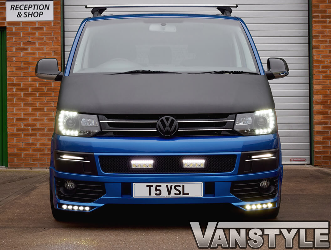 Bonnet Bra Cover Protector For VW Transporter T5 03-09 Carbon Fibre Look  Grey II - Made in Britain