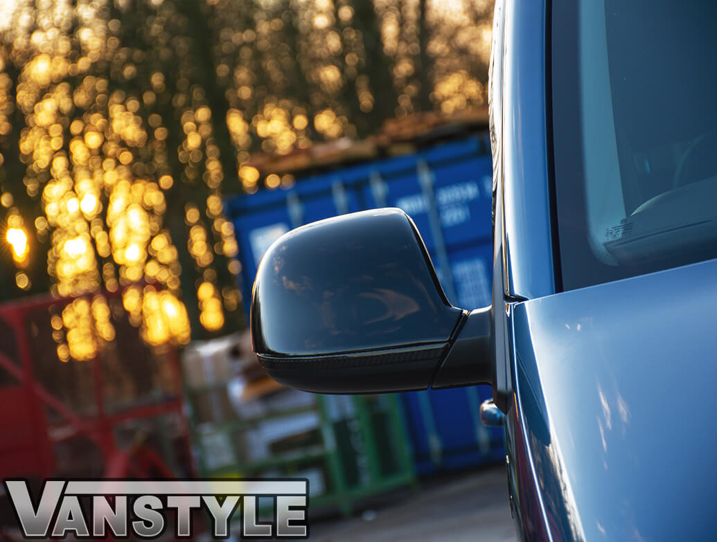 Gloss Black Wing Mirror Covers - VW T5 T6 10-15 Amarok 10 - Vanstyle