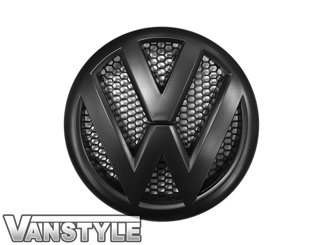 VW Replacement Front Rear Matte Black Badge Set - VW T5 10-15 - Vanstyle