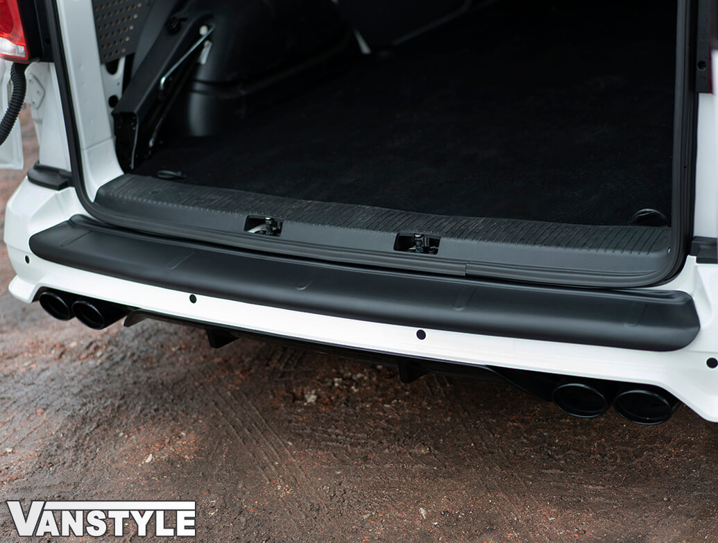 For VW T5 van multivan load sill protection with edge ABS black